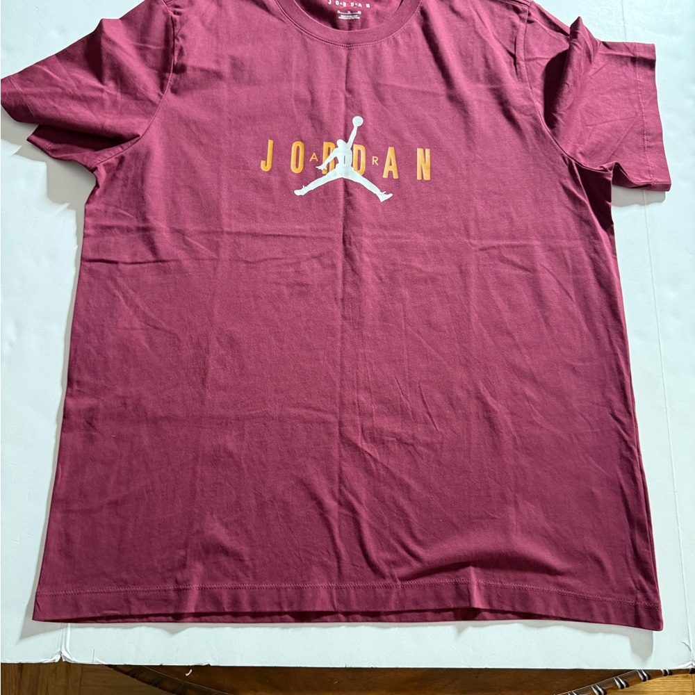 Jordan Burgundy Tee with Gold Logo